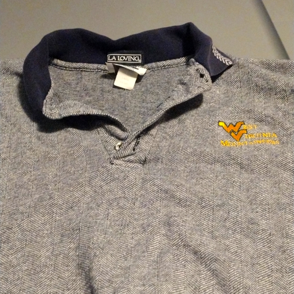 *3/$20 Bundle Deal Closet Cleanout Sale* WVU MOUNTAINEERS Polo Shirt Large